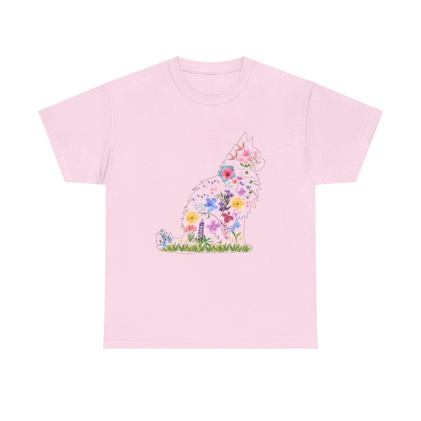 Floral Cat Shirt, Cat Lover T-shirt, Cat Lover Gift, Gift for Her, Cat Mom Shirt, Cute Cat Shirt